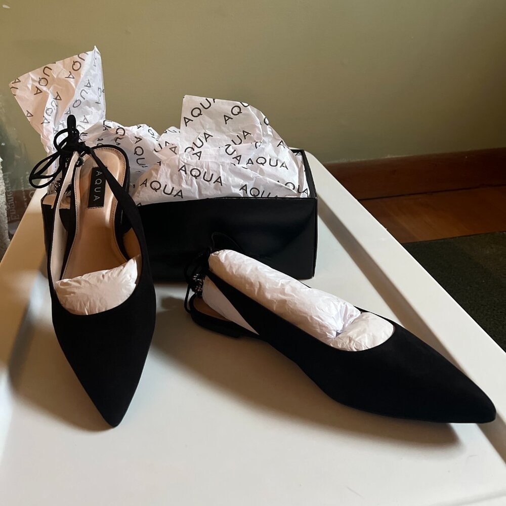 Aqua Black Ballet Flats Size 10